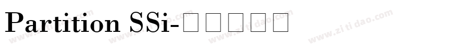 Partition SSi字体转换